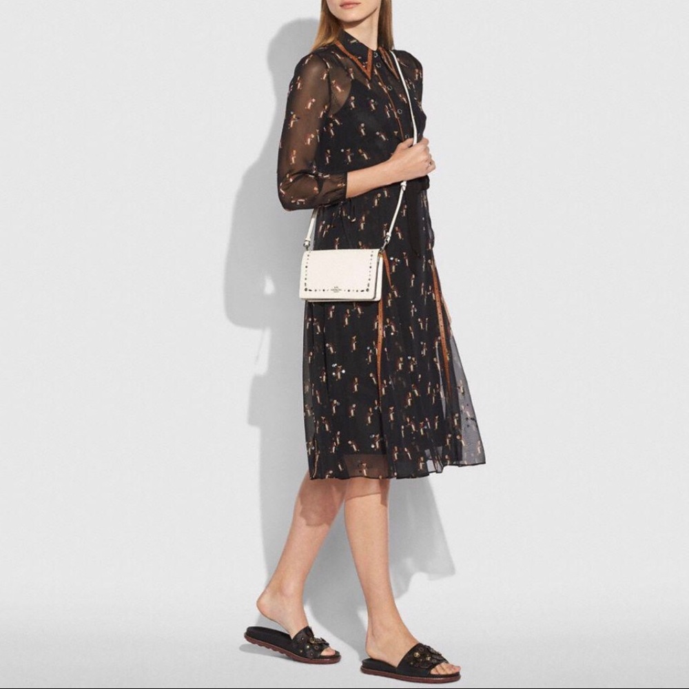 COACH Prairie Rivets Foldover Crossbody/Clutch - Picture 7 of 8